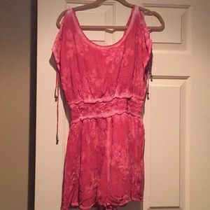 Free People Tye Die Pink/Red Romper. P/S